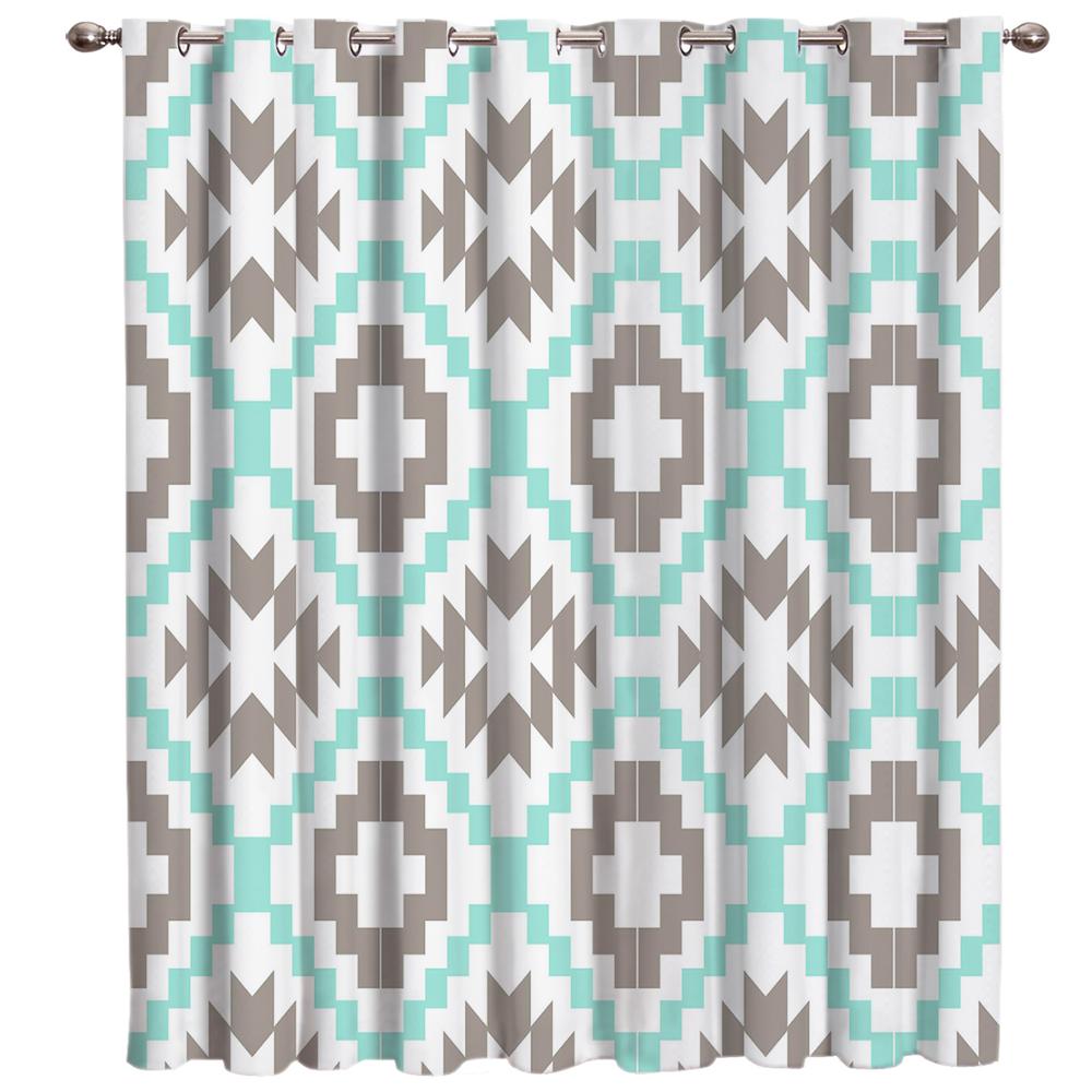Nordic Ethnic Geometic Window Curtains Curtains for Living Room Decorative Items Living Room