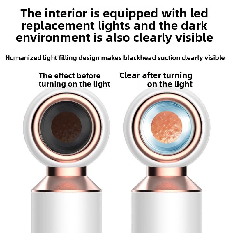 Aspirateur de Points Noirs Électrique Visuel Forte Aspiration Nettoyeur de Pores Loupe pour Points Noirs Aspirateur de Points Noirs Visuel