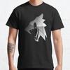Wolf Silhouette - Witcher - Minimalist Gaming Design Classic T-Shirt S-3XL