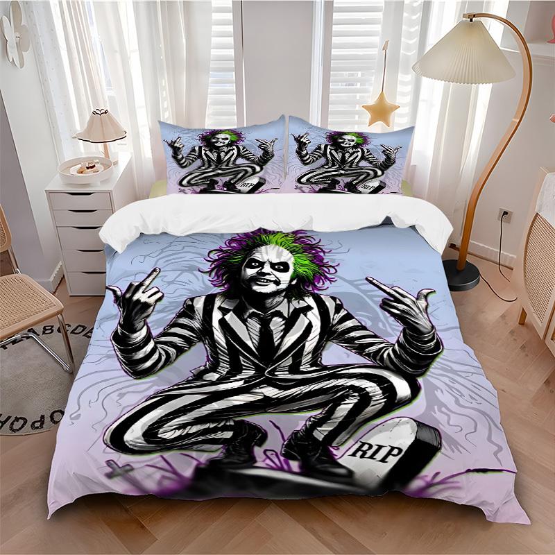 3pcs Beetlejuice Cover Set,Soft Comfortable Duvet Cover,Guest Room (1*Duvet Cover + 2*Pillowcases, Without Core) yy251024150