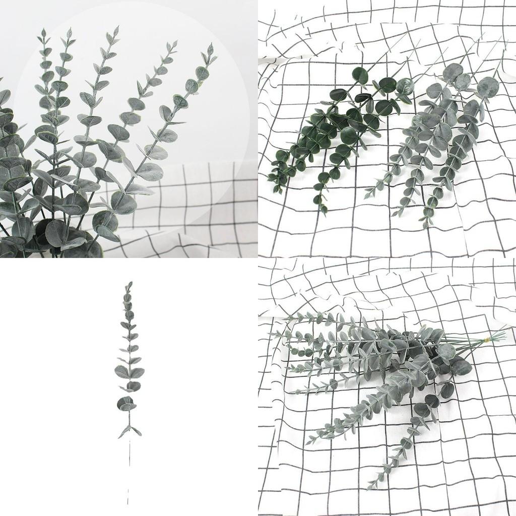 Grüne und weiße künstliche Eucalyptus citriodora Blätter Blumendekoration für Büro- und Wohnräume