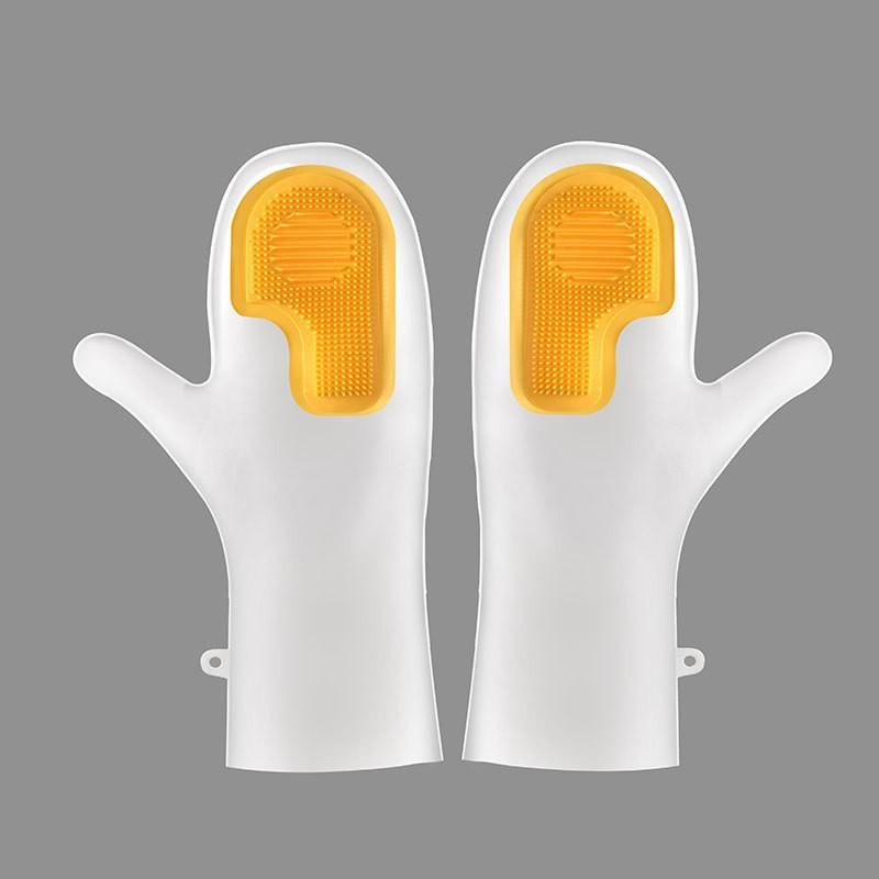 

1PAIR Multifunctional Magic Brush Household Dishwashing Gloves Plastic Latex Waterproof Kitchen Cleaning Household Laundry Brush Dishes One size fits all жёлтый
