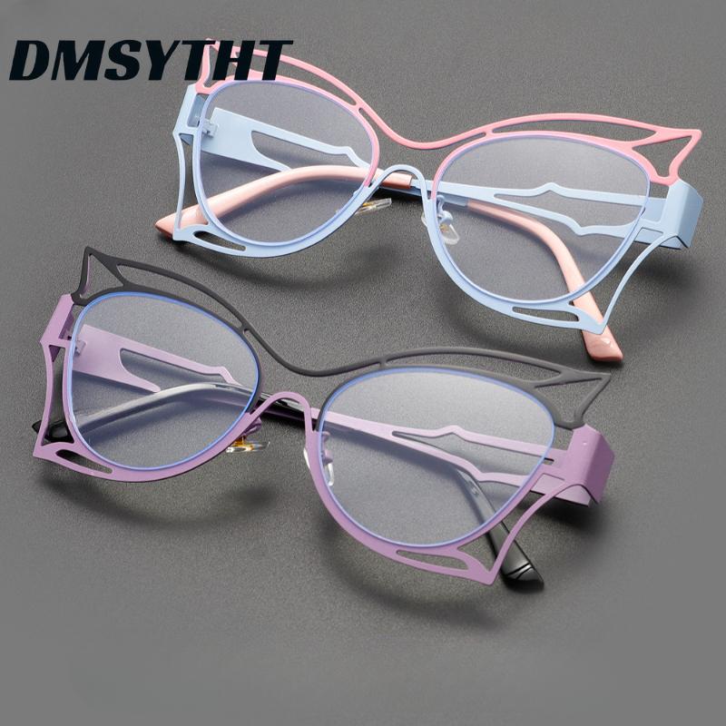Fashion Vintage Cat Eye Women Anti-blue Light Big Frame Butterfly Frame Men Computer Eyeglasses