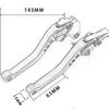 AL-mart Motorcycle Short Style Brake Levers Clutch Levers Levers Set 6 Levels Adjustable for Kawasaki Z125 Pro 2016-2021, Z250SL 2016-2017