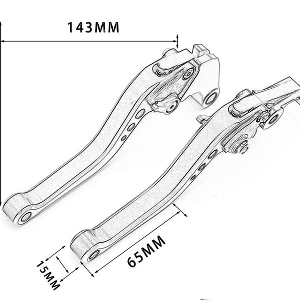 AL-mart Motorcycle Short Style Brake Levers Clutch Levers Levers Set 6 Levels Adjustable for Kawasaki Z125 Pro 2016-2021, Z250SL 2016-2017