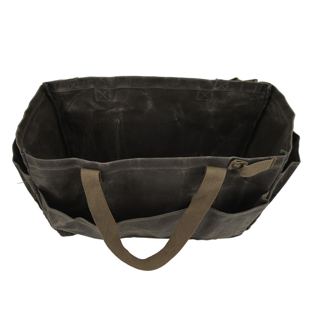 Canvas Grytpåse Vattentät Slitstark Stor Kapacitet Bekvämt Grepp Canvasväska för Camping OD Grön