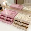 Three Layer Acrylic Jewelry Storage Box Drawer Stud Earrings Ring Necklace Jewelry Bracelet Jewelry Storage Box
