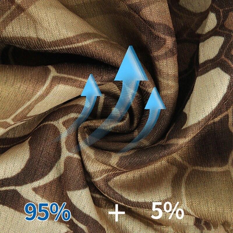 Balaclava tactică de camuflaj Protecție UV Rezistenta pentru ciclism Mască de față Uscare rapidă Ciclism în aer liber Pescuit Drumeții Esarfe