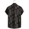 Men Beach Shirt Floral Print Lapel Loose Soft Single-breasted Chest Pocket Short Sleeves