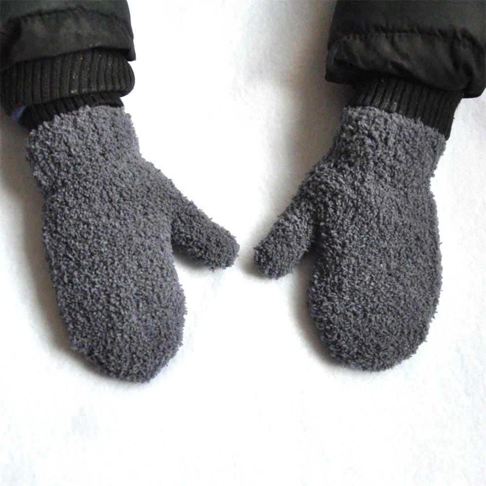 Baby Boys Finger Gloves Children Late Autumn And Early Winter Knitting Simple Style Baby Girls Warm Mittens 0-4 Years Old