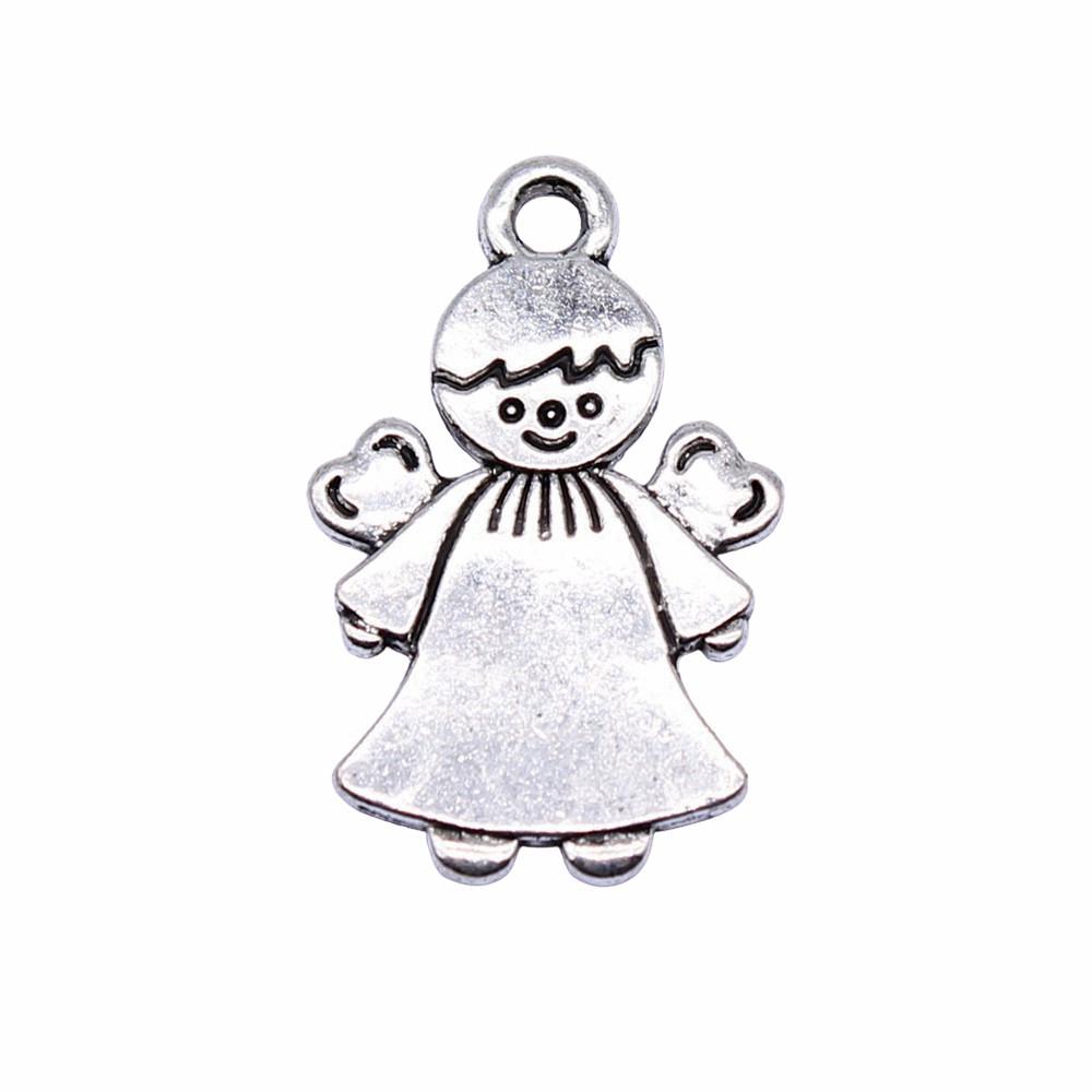 Angel Charms Alloy Fairy Pendants For Religious Holiday Jewelry Making