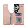 Soild Color Vertical Cards Solt Wallet Leather Phone Case for Samsung S26 S25 Ultra S24 Plus S23 FE A56 A14 Card Pocket Cover