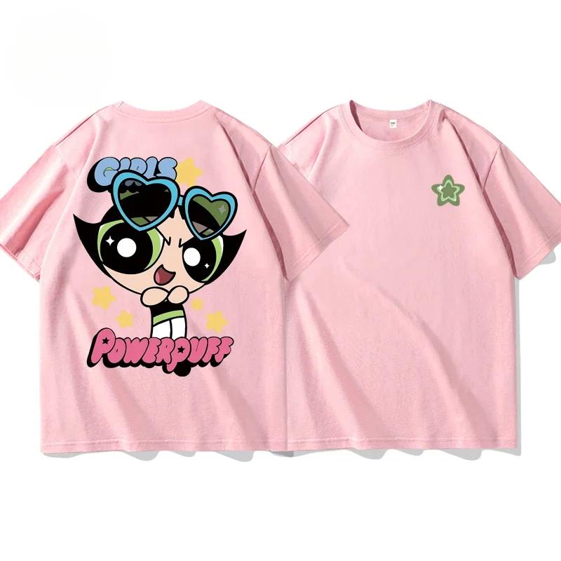 Flying Girls Short-sleeved T-shirt Men's and Women's Casual Loose 100% Cotton Short-sleeved Sports Top