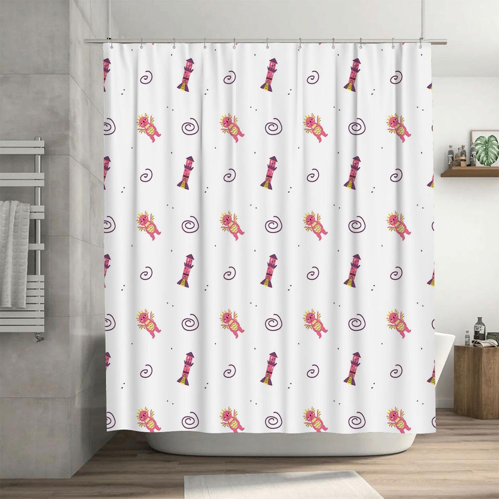 Waterproof shower curtain with waterproof fabric featuring a fun mermaid pattern perfect for your bathroom (128 characters)