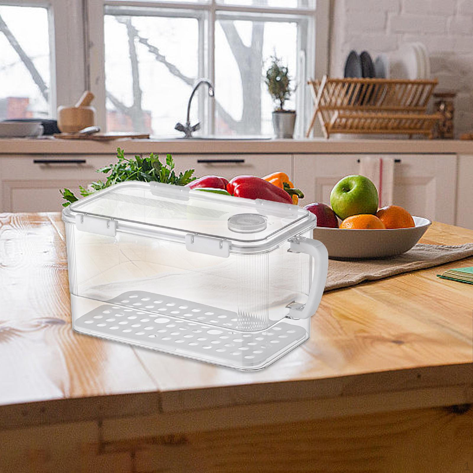 

Органайзер для холодильника, контейнер для хранения фруктов, многоцелевой контейнер для кладовой на кухне белый