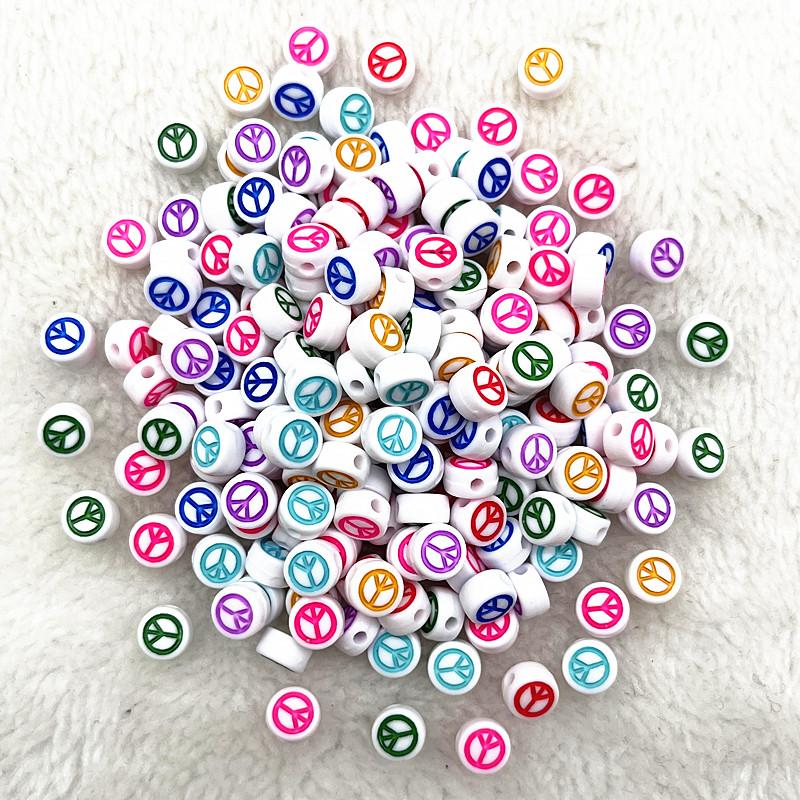 100pcs 7x4mm 6x6mm Mixed Alphabet Letter Beads Charms Beads for Making Jewelry Diy Handmade Bracelets Accessories