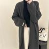 Medium and long thickened sweater cardigan jacket women's autumn and winter lazy style high-end sense thin knee loose knitted coat