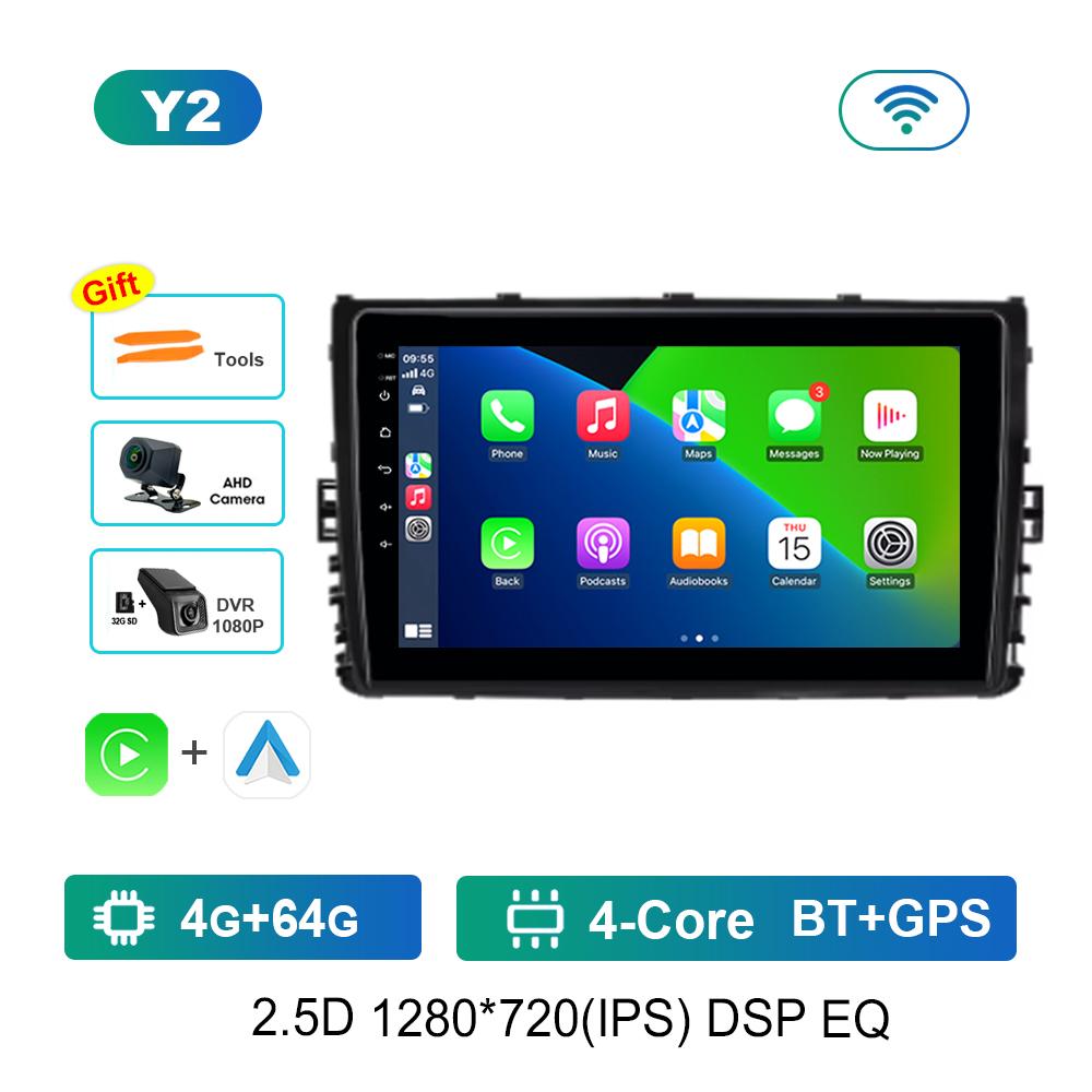 Android System Car Video Multimedia Player for VW MQB POLO VI Jetta MK7 T6 Bora 2018 - 2021 Navi GPS WiFi DSP Stereo 4G BT