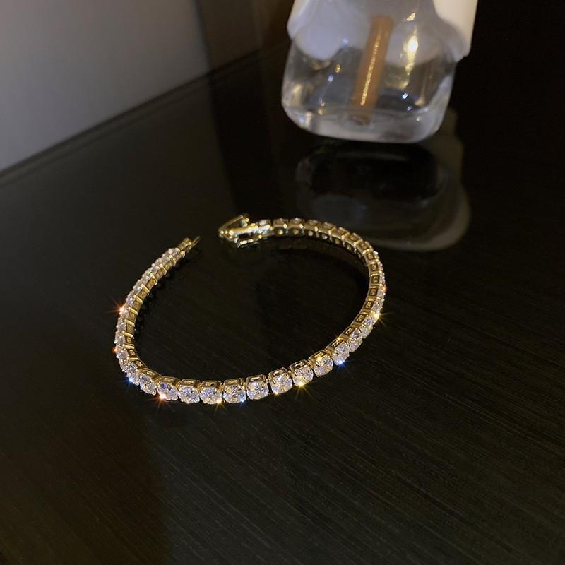 High-End Geometric Crystal Adjustable Bracelet with Luxury Drawstring Design - New Influencer Jewelry