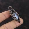Blue Lace Agate Pendant Copper Wire Wrapped Gemstone Pendant Handmade Pendant Copper Wire Wrap Jewelry Wedding Gift Blue Lace Agate Jewelry