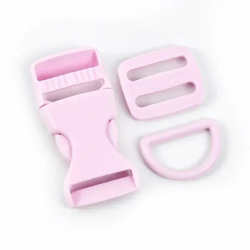 2/5 Sätze 15/20/25mm Kunststoffschnalle für Rucksackgurt Tasche Seitenclip Schnellverschluss Haustierhalsband Gurtband Tri-Glide Schieber Haken