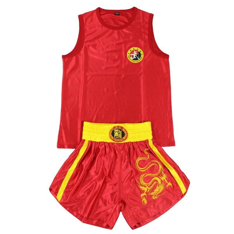 Kids Martial Arts Training Set Boxing Muay Thai Kickboxing Uniform Top Shorts Unisex Lightweight Gym Wear