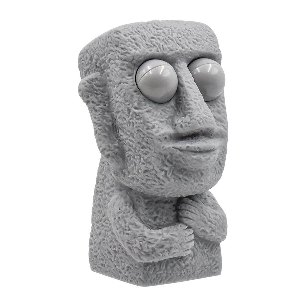 Kids Squeeze Decompression Toy Rock Type Stress Relief Glaring Eyes Sensory Toy Brown