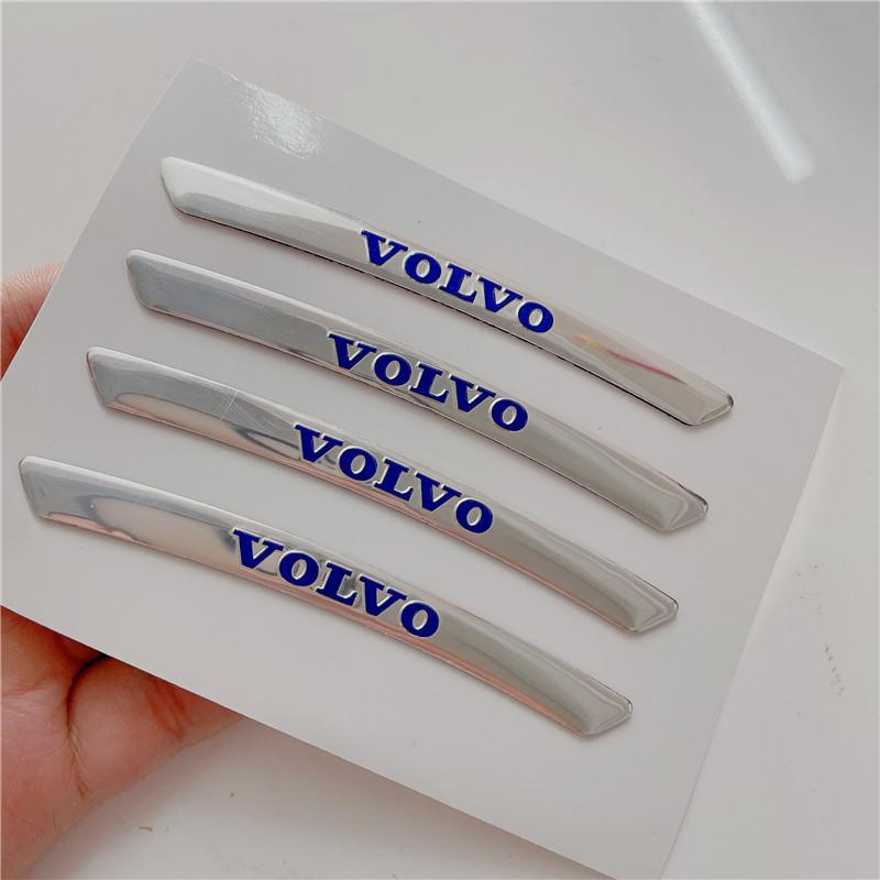 4Pcs Aluminum Car Badges Wheel Rims Racing Hub Stickers For Volvo ES90 EC40 EX40 EM90 XC90 V90 V60 XC60 V40 S80 S60 S90 C40 XC40