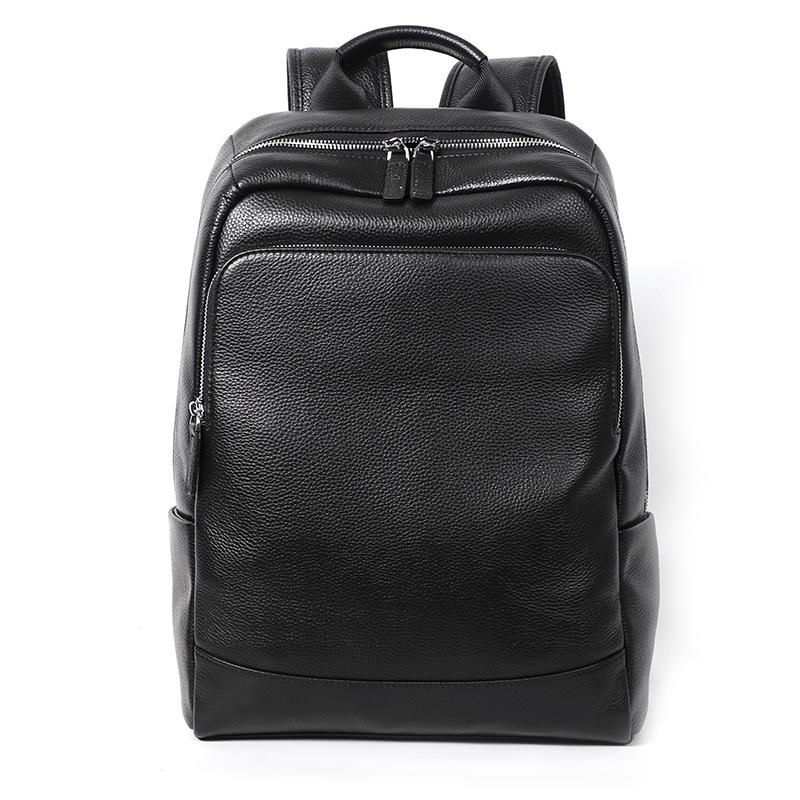 Zaino in Vera Pelle di Vacchetta da Uomo - Grande Capacità, Stile Casual Giovanile, Borsa a Spalla Doppia 2024 per Computer Portatili