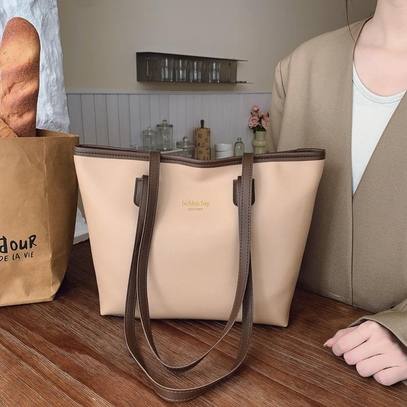 Large-capacity bag to work, new casual class, shoulder texture, fashionable and versatile commuter tote bag, autumn