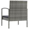 8 piece garden lounge set with cushions poly rattan gray