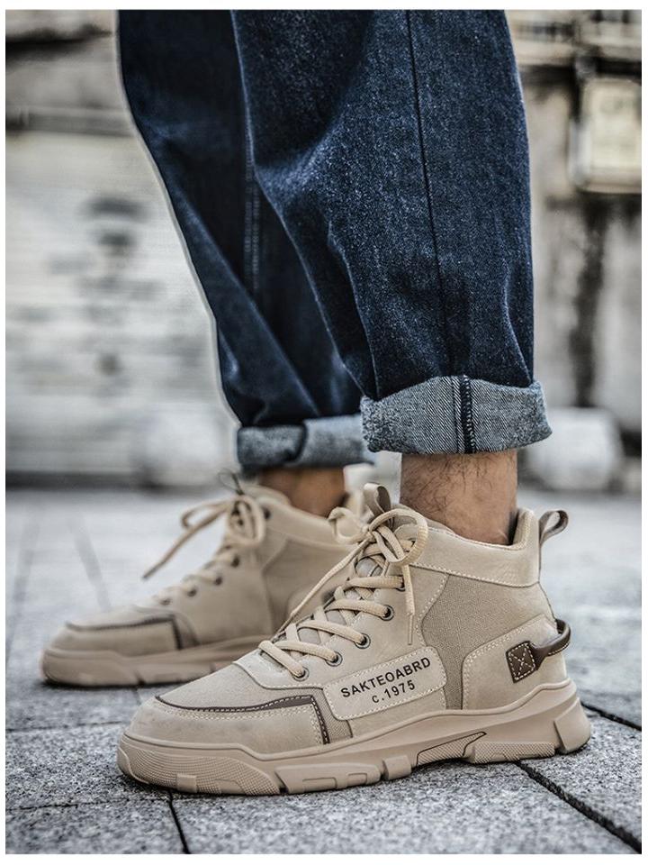 Men's 2023 Trend High Top British Martin Boots - Casual Autumn Fashion Cotton Shoes