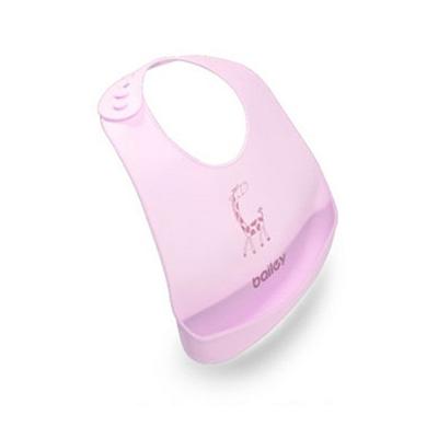 Bailey Baby Silikon Baby Lätzchen, rosa, 1 Stück