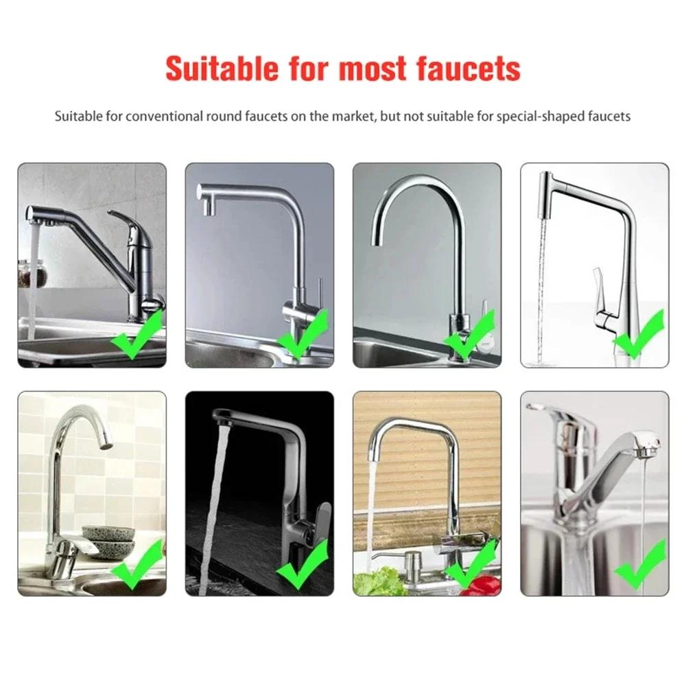 3 Modes Kitchen Faucet Adapter 360° Swivel Faucet Sprayer Filter Diffuser Kitchen Water Saving Nozzle Head Bath Tap Connector