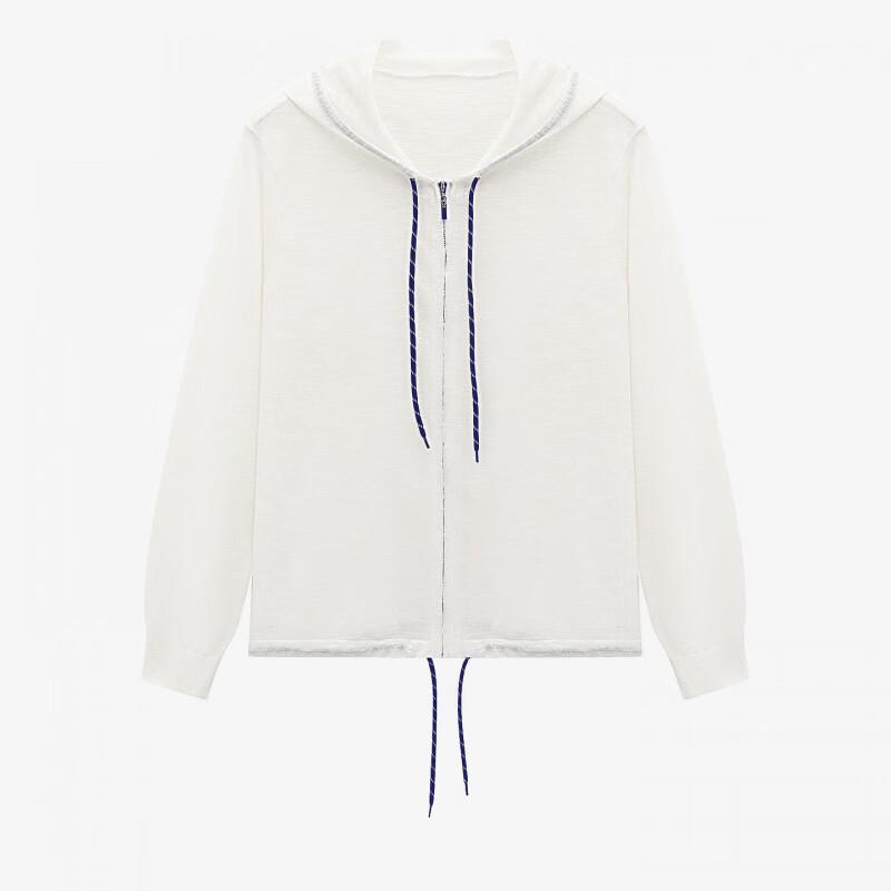 Basic House Women's Hooded Zipper Knit Cardigan Jacket