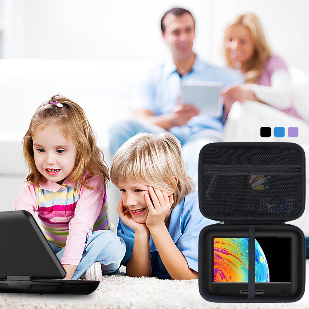 Кейс для зберігання Peyyargo, сумісний з портативними DVD-програвачами Dbpower/Iegeek/Cooau 11,5-12,5 дюймів (Тільки чорний кейс)