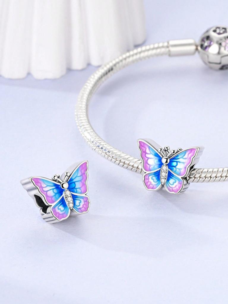 Copper Plated Original Charmssunflower Butterfly Safety Chains Beads Fit Bracelet Women'S Jewelry Gift
