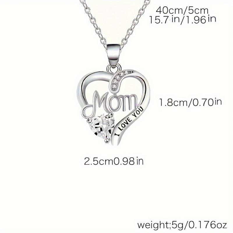 Elegant Style Heart Shaped Pendant Necklace Hollow Design Mother'S Day Gift Party Suitable For Best Friends Without Box
