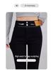 Women's High-Waist Black Micro Flare Slit Jeans - Early Spring 2025 Collection