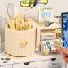 Rotating Pen Holder: Creative, Cute, Multifunctional, Large-Capacity Desktop Organizer for Students