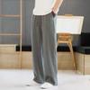 Men's Black Loose-Fit Straight-Leg Wide-Leg Suit Pants for Spring & Autumn 2024