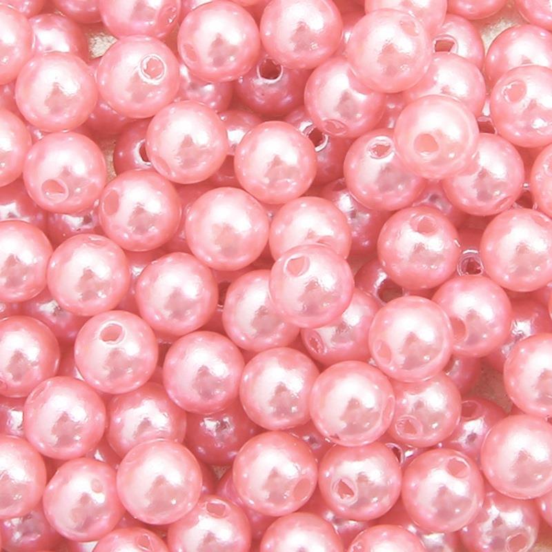 DIY Acrylic Pearl Beads: Round, Loose Beads for Handmade Jewelry Accessories, Bracelets, Necklaces, and Earrings.