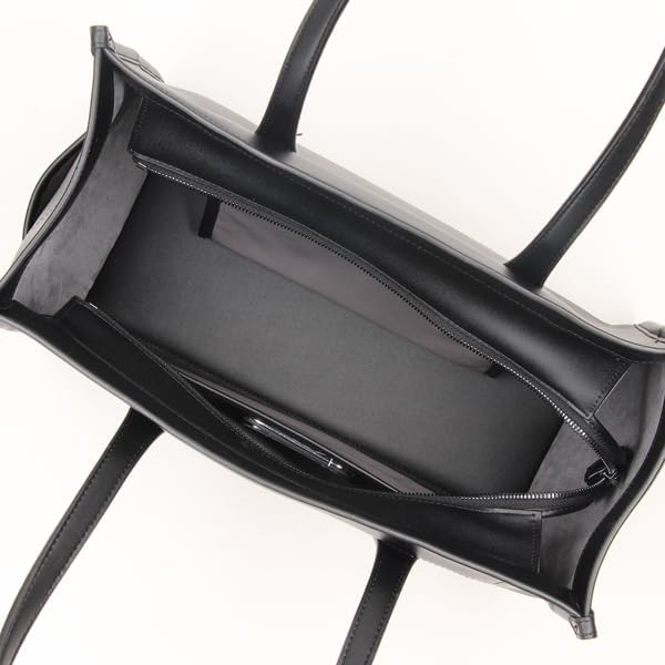 Tote Bag Recycled Leather Binder A4 Tote Bag 4000301 Black [Isaac] (10)