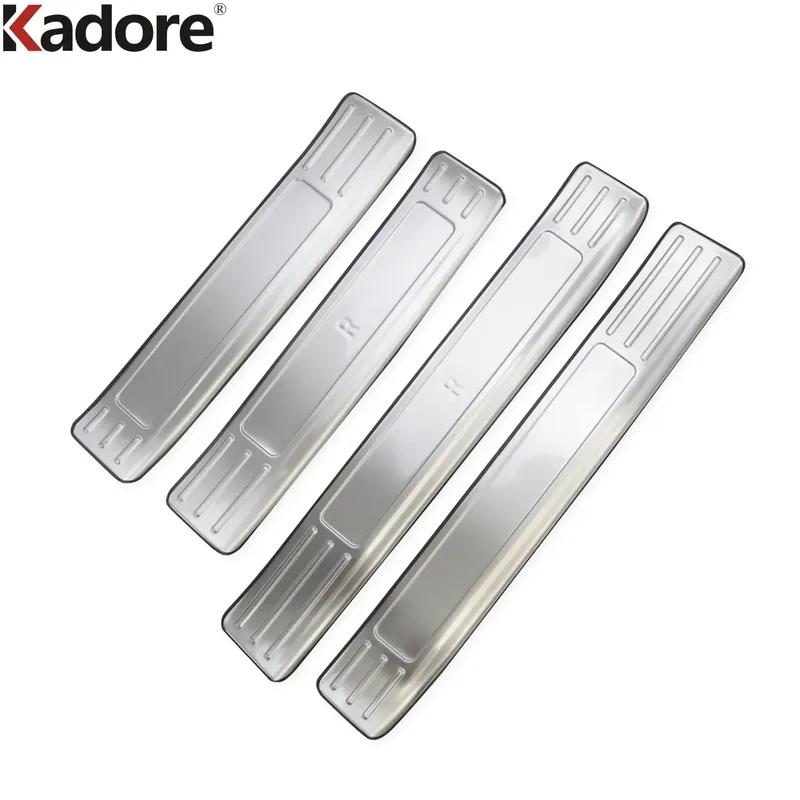 For Toyota Highlander XU70 Kluger Hybrid -2024 Steel Car Door Sill Scuff Plate Cover Trim Welcome Pedal Guard Accessories
