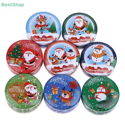 Christmas Small Tin Box,Iron Can,Creative Cookie And Candy Tin, Christmas Candle Jar