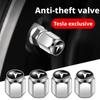 4Pcs Metal Car Wheel Tire Valve Stem Dust Cap Accessories For Model 3 Y S X 2021 Roadster Cybertruck Juguete