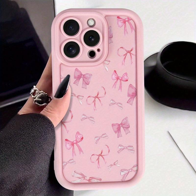 Pink Various Bow Phone Cases Suitable for iPhone 17 16 15 14 13 12 11 Pro/ Max /Plus Anti-fall and Shockproof Back Cover