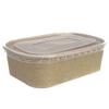 Niche Plus Disposable Containers with Lids, Unbleached, Lunch Box Containers, 650ml, Pack of 10