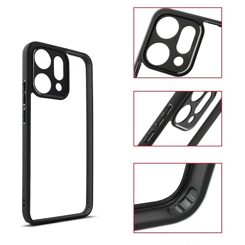 

Для чехла Oppo Reno14 Pro Для чехла для Oppo Reno14 14 Pro Противоударный чехол для телефона Чехол с черной рамкой Для Oppo Reno14 Pro 5G Oppo Reno14 Pro чёрный