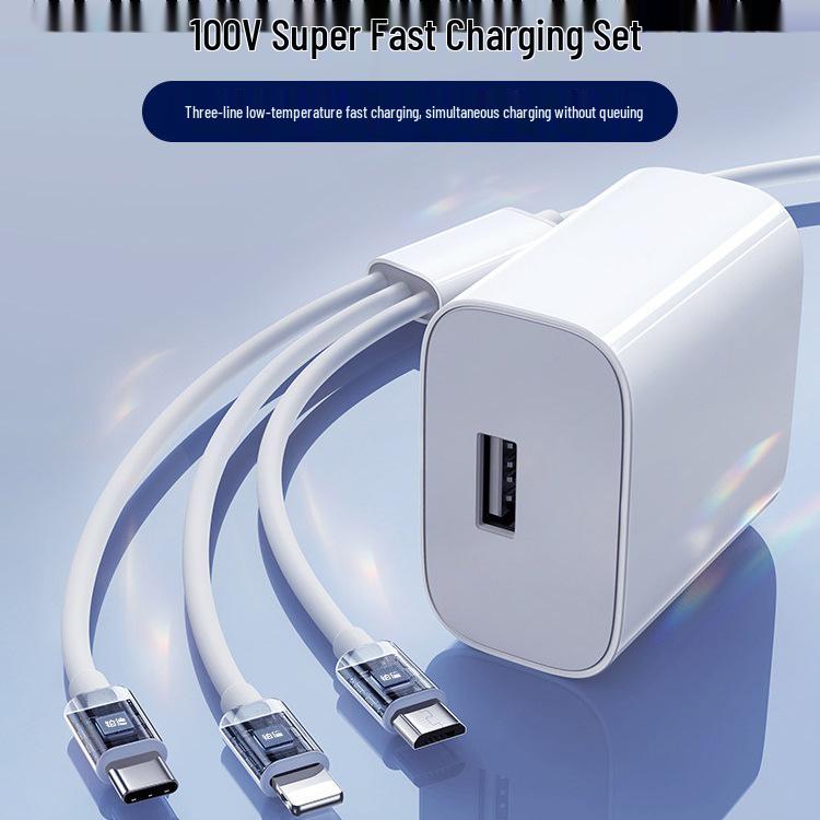 100W 3-in-1 USB-Schnellladekabel mit mehreren Funktionen